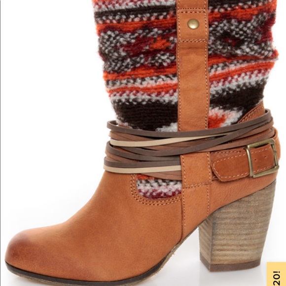 Steve Madden Tolteca Cognac Leather Mid-Calf Boots - Picture 1 of 6